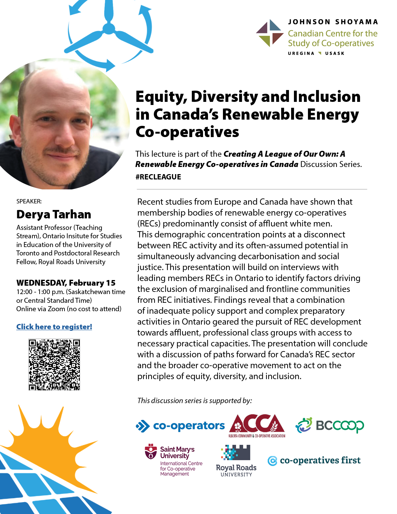 Equity, Diversity and Inclusion in Canada’s Renewable Energy Co-operatives featuring Derya Tarhan